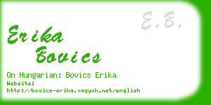 erika bovics business card